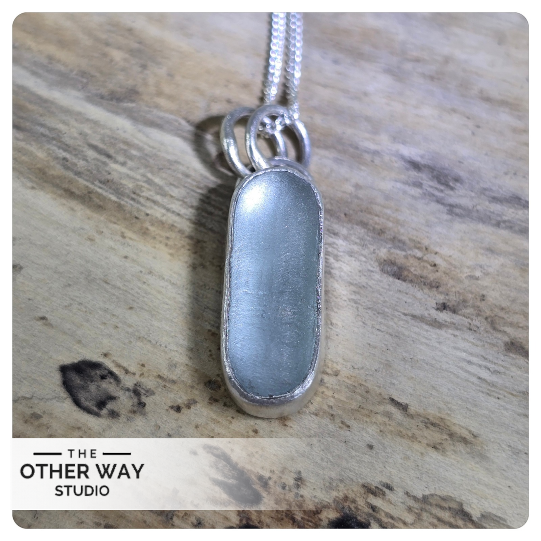 Recycled Silver & Sea Glass